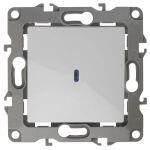 12-1102-01 ЭРА Выключатель с подсветкой, 10АХ-250В, IP20, Эра12, белый (10/100/3200)