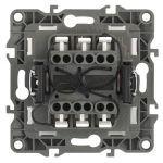 12-1105-04 ЭРА Выключатель двойной с подсветкой, 10АХ-250В, IP20, Эра12, шампань (10/100/2500)