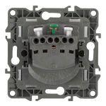 12-2001-04 ЭРА Розетка 2P+E Schuko, 16A-250В, IP20, без м.лапок, Эра12, шампань (10/100/3200)