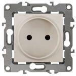 12-2005-02 ЭРА Розетка 2P, 16A-250В, IP20, без м.лапок, Эра12, слоновая кость (10/100/2500)