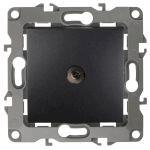 12-3102-05 ЭРА Розетка TV проходная, IP20, Эра12, антрацит (10/100/3200)