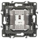 12-3105-05 ЭРА Розетка телефонная RJ11, IP20, Эра12, антрацит (10/100/2400)