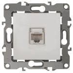 12-3107-01 ЭРА Розетка информационная RJ45, IP20, Эра12, белый (10/100/2800)