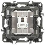 12-3107-12 ЭРА Розетка информационная RJ45, IP20, Эра12, графит (10/100/2500)