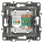 12-3110-01 ЭРА Розетка комбинированная RJ45+TV, IP20, Эра12, белый (10/100/3200)