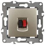 12-3111-04 ЭРА Розетка аудио, IP20, Эра12, шампань (10/100/3200)