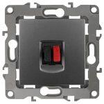 12-3111-12 ЭРА Розетка аудио, IP20, Эра12, графит (10/100/2800)