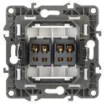 12-3112-14 ЭРА Розетка аудио двойная, IP20, Эра12, медь (10/100/3200)