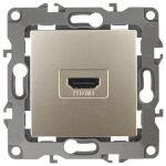 12-3114-04 ЭРА Розетка HDMI, IP20, Эра12, шампань (10/100/3200)