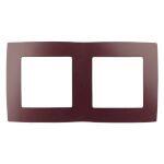 12-5002-25 ЭРА Рамка на 2 поста, Эра12, бордо (10/100/2500)