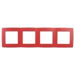 12-5004-23 ЭРА Рамка на 4 поста, Эра12, красный (10/100/2000)