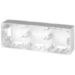 12-6103-03 ЭРА Коробка наклад. монтажа 3 поста, Эра12, алюминий (5/50/400)