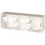 12-6103-04 ЭРА Коробка наклад. монтажа 3 поста, Эра12, шампань (5/50/600)