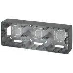 12-6103-05 ЭРА Коробка наклад. монтажа 3 поста, Эра12, антрацит (5/50/600)