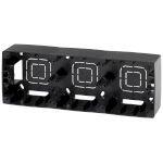 12-6103-06 ЭРА Коробка наклад. монтажа 3 поста, Эра12, чёрный (5/50/700)