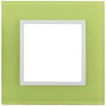 14-5101-26 ЭРА Рамка на 1 пост, стекло, Эра Elegance, лайм+бел (10/50/1800)