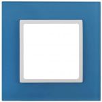 14-5101-28 ЭРА Рамка на 1 пост, стекло, Эра Elegance, голубой+бел (10/50/1800)