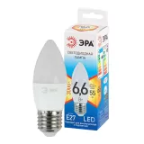 Лампа светодиодная ЭРА LED B35-9W-827-E27 QX (диод, свеча, 6,6 Вт, теплый свет, E27)