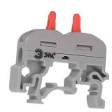 Клемма ЭРА NO-225-396 проходная на DIN-рейку 222-2411D с рычагами 1 полюс 0.08-2.5/4 мм2 (упаковка 10 шт.)