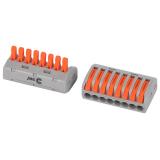 Клемма ЭРА NO-225-424 универсальная 222-418 с рычагами 8-проводная 0.08-2.5/4 мм2 (упаковка 2 шт.)