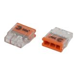 Клемма ЭРА NO-225-358 быстрозажимная 2273-203 компактная 3-проводная 0.2-2.5 мм2 (упаковка 50 шт.)