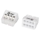 Клемма ЭРА NO-225-366 быстрозажимная 773-608 прозрачная 8-проводная 0.75-4.0 мм2 упаковка 20 шт