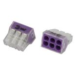 Клемма ЭРА NO-225-365 быстрозажимная 773-606 прозрачная 6-проводная 0.75-4.0 мм2 (упаковка 30 шт.)