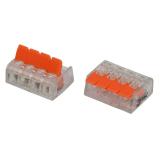 Клемма ЭРА NO-225-430 универсальная 221-414 компактная с рычагами 4-проводная 0.2-4 мм2 (упаковка 2 шт.)