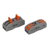 Клемма ЭРА NO-225-449 проходная 222-2412 с рычагами 2 полюса 0.08-2.5/4 мм2 (упаковка 2 шт.)