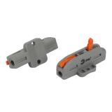 Клемма ЭРА NO-225-397 проходная с монтажной площадкой 222-2411Р с рычагами 1 полюс 0.08-2.5/4 мм2 (упаковка 20 шт.)