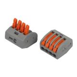 Клемма ЭРА NO-225-347 универсальная 222-414 с рычагами 4-проводная 0.08-2.5/4 мм2 (упаковка 50 шт.)