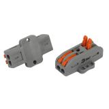 Клемма ЭРА NO-225-453 проходная с монтажной площадкой 222-2412Р с рычагами 2 полюса 0.08-2.5/4 мм2 (упаковка 2 шт.)