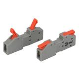 Клемма ЭРА NO-225-402 проходная разъёмная 222-2411R с рычагами 1 полюс 0.08-2.5/4 мм2 (упаковка 20 шт.)