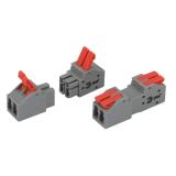 Клемма ЭРА NO-225-403 проходная разъёмная 222-2412R с рычагами 2 полюса 0.08-2.5/4 мм2 (упаковка 20 шт.)