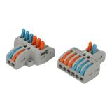 Клемма ЭРА NO-225-407 проходная разветвительная 222-4126 с рычагами 2/6 полюсов 0.08-2.5/4 мм2 (упаковка 15 шт.)