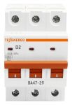 Автоматический выключатель ВА47-29 3п    2А    6кА Texenergo хар-ка D
