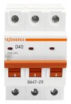 Автоматический выключатель ВА47-29 3п   40А   6кА Texenergo хар-ка D