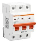 Автоматический выключатель ВА47-29 3п    8А    6кА Texenergo хар-ка D