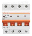 Автоматический выключатель ВА47-29 4п   32А   6кА Texenergo хар-ка С