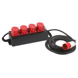 Удлинитель силовой ЭРА IND380-U-4e-5x4-10m-IP44 на 380В на каучуковой колодке 4 розетки 4xCEE 5P 10м КГ 5х2,5 32A IP44