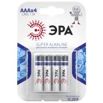 Батарейки ЭРА LR03-4BL SUPER Alkaline (120/960/38400)