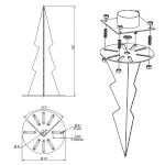 Держатель грунтовый ЭРА ДГ-03 для установки опор под светильники НТУ (шары)