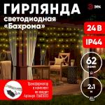 ENOB-2B ЭРА Гирлянда LED Бахрома 2м*1м теплый свет, 24V,  IP44 (80/960)