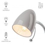 ЭРА наст.светильник N-116-Е27-40W-GY серый (16/96)