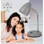 ЭРА наст.светильник N-116-Е27-40W-GY серый (16/96)