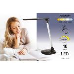 ЭРА наст.светильник NLED-456-10W-BK-S черный с серебром (12/144)