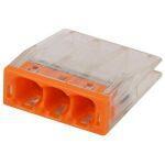 ЭРА NO-224-41 Клемма СМК компактная с пастой, серия 243, 3 отверстия, 0,5-2,5 мм2 (упак. 4 шт.) (80/