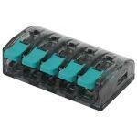 ЭРА NO-224-51 Клемма СМК компактная, серия 415 с рычагом, 5 отверстия, 0,5-4 мм2 (упак. 2 шт.) (40/9