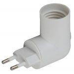ЭРА Переходник вилка-Е27 с выключателем, белый (20/200/3600)