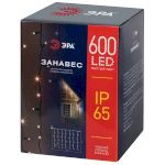 Гирлянда ЭРА ERAPS-Z светодиодная новогодняя занавес 3*2 м желтая 600 LED